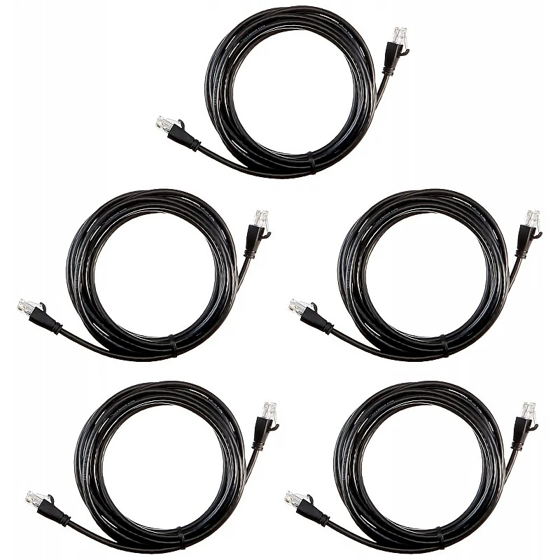 RJ45 Cat-6 Ethernet Patch/LAN Cable, 10 feet - 5 Pack- RJ45 Cat-6 Ethernet Patch/LAN Cable, 10 feet - 5 Pack-