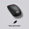 ASUS WT300 Wireless Ergonomic USB Mouse, Ambidextrous Design, Up to 1600 Dpi, Compact & Lighweight Mouse,2.4GHz Nano Dongle, Up to 15 Months of Battery Life - Black