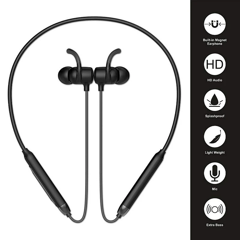 Ant Audio Wave Sports 450 Bluetooth Wireless Neckband Earphone with IPX5 (Black) Ant Audio Wave Sports 450 Bluetooth Wireless Neckband Earphone with IPX5 (Black)