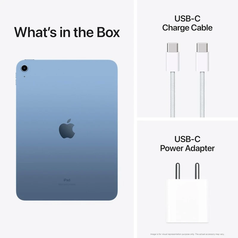 Apple iPad (10th Generation): with A14 Bionic chip, 27.69 cm (10.9″) Liquid Retina Display, 64GB, Wi-Fi 6, 12MP front/12MP Back Camera, Touch ID, All-Day Battery Life – Blue Apple iPad (10th Generation): with A14 Bionic chip, 27.69 cm (10.9″) Liquid Retina Display, 64GB, Wi-Fi 6, 12MP front/12MP Back Camera, Touch ID, All-Day Battery Life – Blue