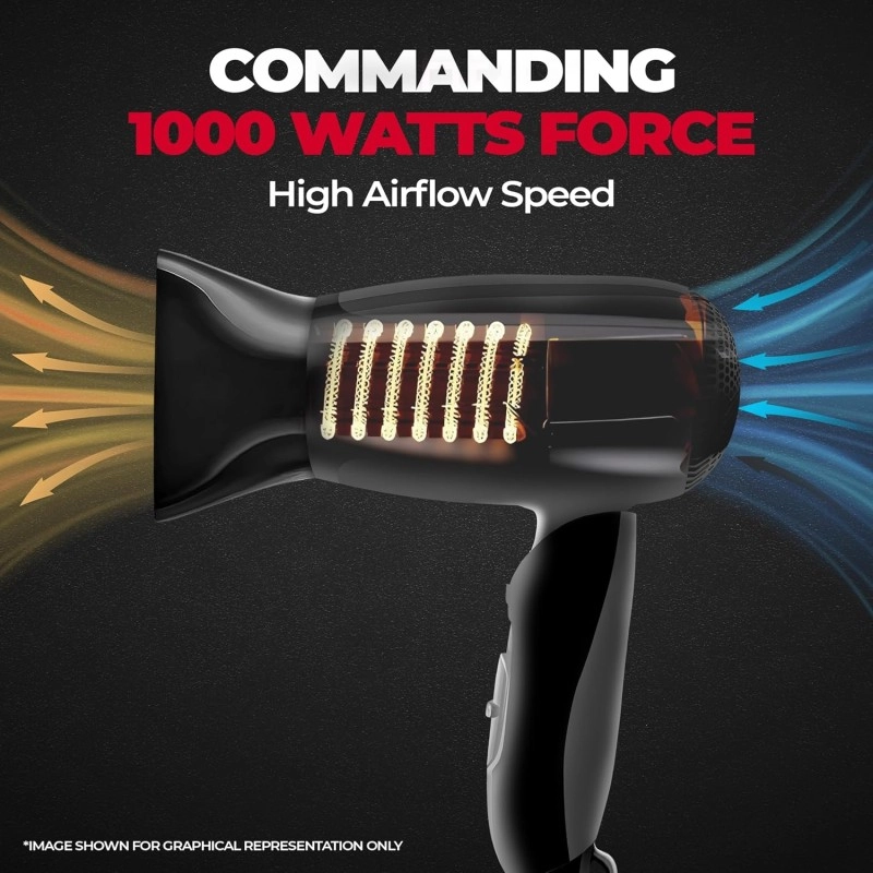 Beardo Style Cannon Hair Dryer | Powerful 1000W airflow | Thermo Protect Technology with 2 Tempreature Settings | Precise styling with special concentrator nozzle | Hair Dryer for men