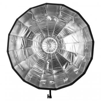 DIGITEK® (DBDS-105S) Parabolic Hexadecagon 105cm Beauty Dish Softbox with Honeycomb Grid, Aluminum Deflector, Translucent Diffuser, Bowens S Mount - Umrella Design, for Speedlite Studio Flash Lights