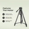 DIGITEK® (DTR 550 LW) 67 Inch Foldable Tripod Stand with Phone Holder & 360° Ball Head, 5kg Load Capacity, Aluminum Alloy Legs with Rubberized Feet & Flip Locks, Carry Bag, for Photo & Video Shoots DIGITEK® (DTR 550 LW) 67 Inch Foldable Tripod Stand with Phone Holder & 360° Ball Head, 5kg Load Capacity, Aluminum Alloy Legs with Rubberized Feet & Flip Locks, Carry Bag, for Photo & Video Shoots