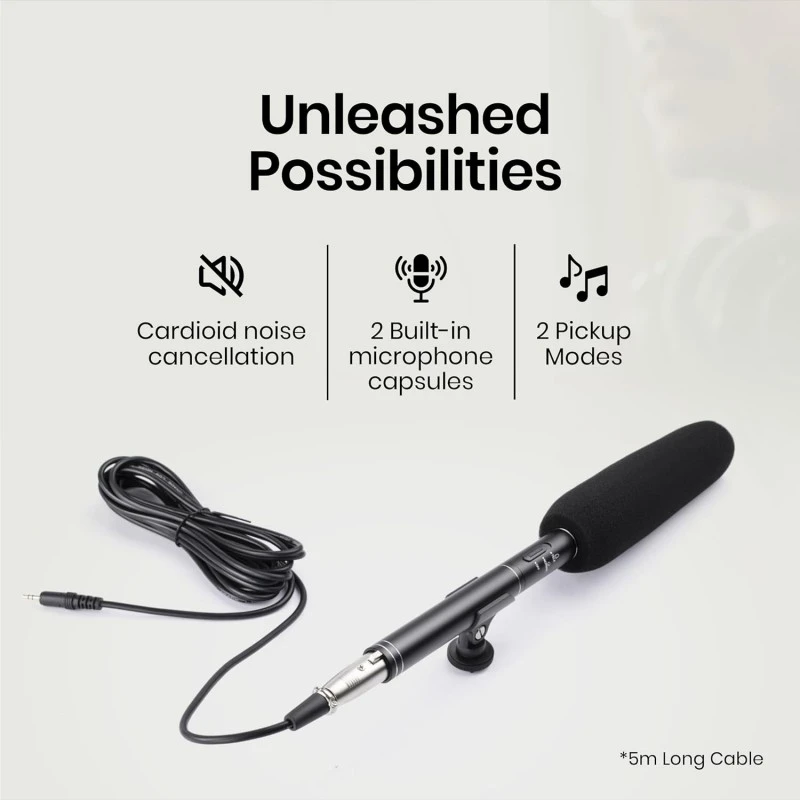 Digitek DM-201 Unidirectional Interview Microphone for Smartphone & DSLR Camera Digitek DM-201 Unidirectional Interview Microphone for Smartphone & DSLR Camera