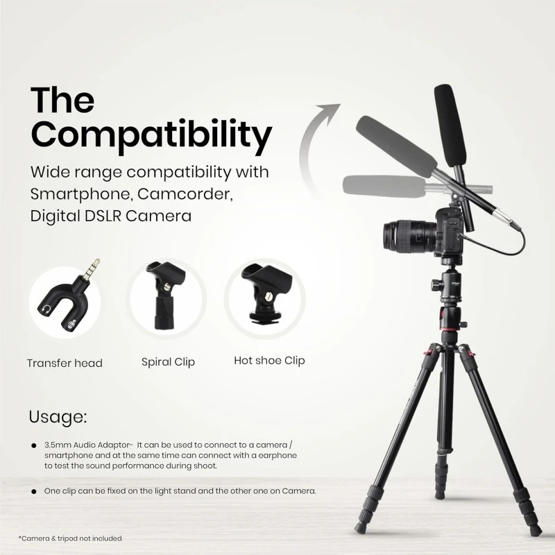 Digitek DM-201 Unidirectional Interview Microphone for Smartphone & DSLR Camera Digitek DM-201 Unidirectional Interview Microphone for Smartphone & DSLR Camera