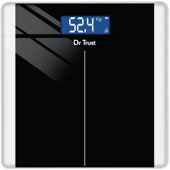 Dr Trust USA Balance Personal Digital Electronic Body Weight Machine for Human Body 180kg Capacity Weighing Scale- 513 (Ash Black)