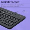 HP 150 Wired Keyboard, Quick, Comfy and Ergonomically Design, 12Fn Shortcut Keys, Plug and Play USB Connection and LED Indicator, 3 Years Warranty HP 150 Wired Keyboard, Quick, Comfy and Ergonomically Design, 12Fn Shortcut Keys, Plug and Play USB Connection and LED Indicator, 3 Years Warranty
