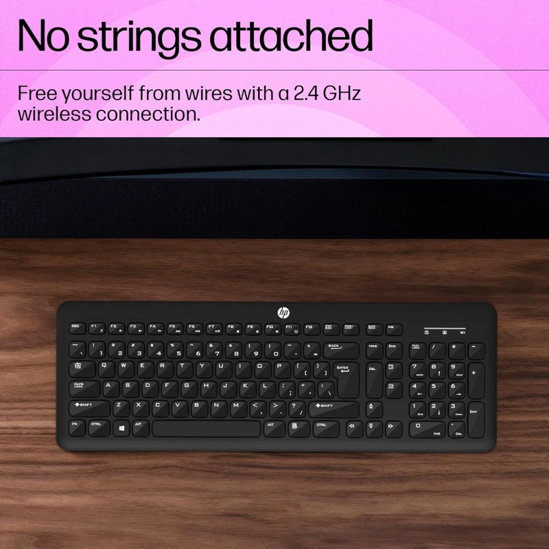 HP K260 Wireless Keyboard/Quick/Comfy/Accurate/Plug and Play/Led Indicators,Black