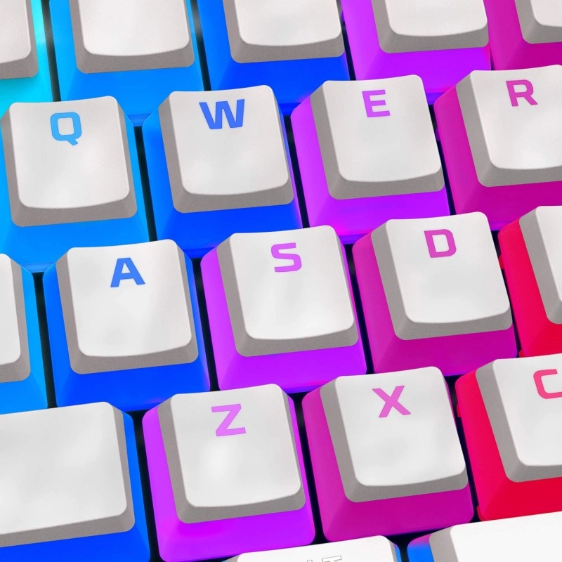 HyperX Double Shot Pbt Pudding Full OEM Profile, English Us Layout 104 Keycaps Set with Translucent Layer for Mechanical Keyboards - White (Hkcpxp-Wt-Us/G)