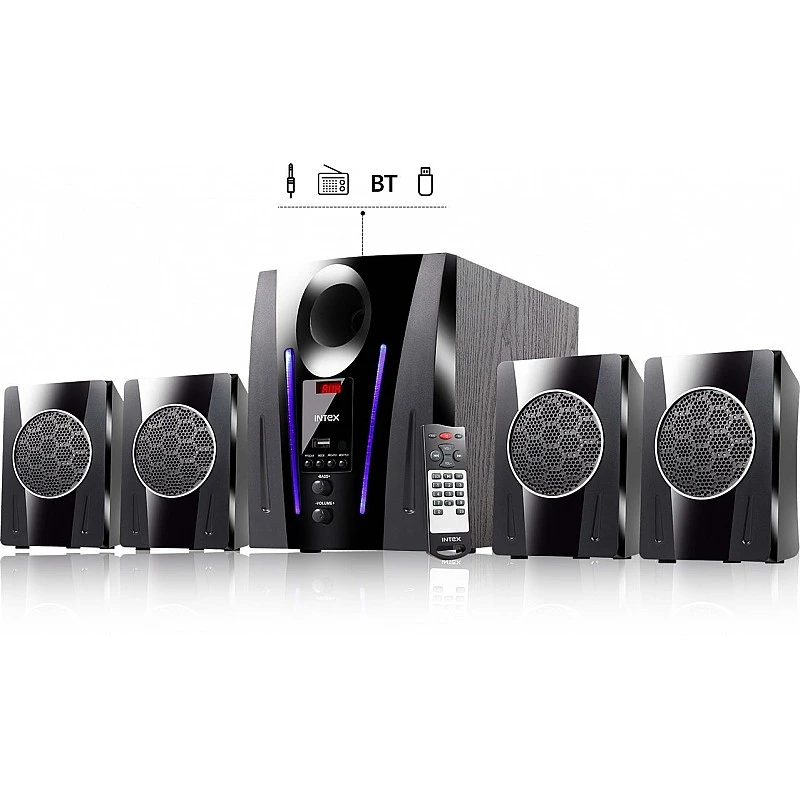 Intex IT-2650 Digi Plus FMUB 4.1 Multimedia Speaker with Bluetooth/USB/FM/AUX- Intex IT-2650 Digi Plus FMUB 4.1 Multimedia Speaker with Bluetooth/USB/FM/AUX-