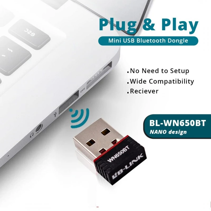 LB-Link Match BL-WN650BT USB Bluetooth Adapter + Wi-Fi Dongle for PC, Printers, | BT4.2. + AC650M | Dual-Band (2.4G+5G) Up to 650Mbps | Wave 2 MU-MIMO | Plug & Play | Upto 50Ft. Range LB-Link Match BL-WN650BT USB Bluetooth Adapter + Wi-Fi Dongle for PC, Printers, | BT4.2. + AC650M | Dual-Band (2.4G+5G) Up to 650Mbps | Wave 2 MU-MIMO | Plug & Play | Upto 50Ft. Range