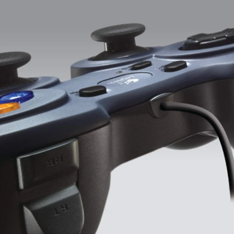 Logitech G F310 Wired Gamepad, Controller Console Like Layout, 4 Switch D-Pad, 1.8-Meter Cord, PC/Steam/Windows/AndroidTV - Grey/Blue Logitech G F310 Wired Gamepad, Controller Console Like Layout, 4 Switch D-Pad, 1.8-Meter Cord, PC/Steam/Windows/AndroidTV - Grey/Blue