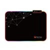 MEETION MT-PD120 Gaming Mouse Pad Black 35.5X26cm Size with Smooth Fabric Material, LED RGB Light, 11 Lighting Mode, Plug & Play USB Cable, Anti-Skid Design, 4mm Thick Rubber Base