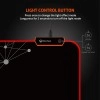 MEETION MT-PD120 Gaming Mouse Pad Black 35.5X26cm Size with Smooth Fabric Material, LED RGB Light, 11 Lighting Mode, Plug & Play USB Cable, Anti-Skid Design, 4mm Thick Rubber Base