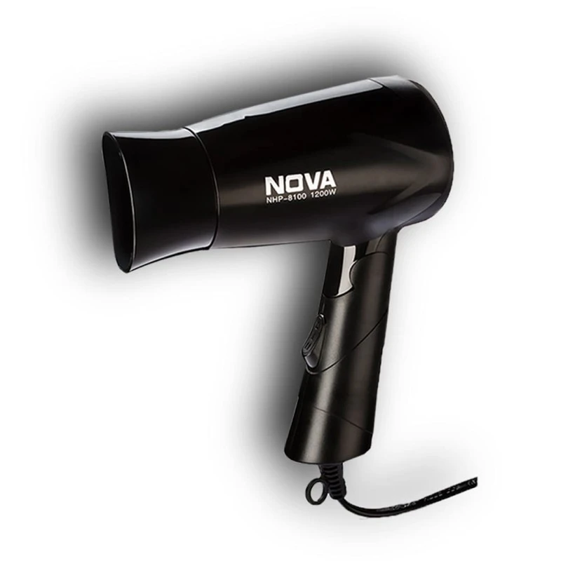 Nova NHP 8100 Silky Shine 1200 Watts Hot and Cold Foldable Hair Dryer- Black Nova NHP 8100 Silky Shine 1200 Watts Hot and Cold Foldable Hair Dryer- Black