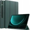 ProElite Cover for Galaxy Tab S9 FE Plus/S9 Plus/S10+ 12.4" Cover, Soft Flexible Flip Case Cover with S Pen Holder for Samsung Galaxy Tab S9 FE+/S9 Plus/S10+ 12.4 inch, [Recoil Series]- Dark Green