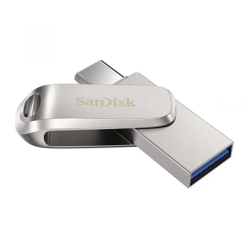 SanDisk Ultra Dual Drive Luxe USB_c Type-C 64GB, OTG, Upto 400MB/S, Pendrive, Silver, 5Y Warranty (SDDDC4-064G-I35)