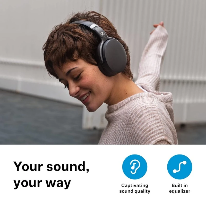 Sennheiser HD 450BT (ANC) Bluetooth 5.0 Wireless Over Ear Headphone with Mic, Designed in Germany, Alexa Built-in - Active Noise Cancellation, 30h Battery,Fast Charging, Foldable, 2Yr WARRANTY - Black Sennheiser HD 450BT (ANC) Bluetooth 5.0 Wireless Over Ear Headphone with Mic, Designed in Germany, Alexa Built-in - Active Noise Cancellation, 30h Battery,Fast Charging, Foldable, 2Yr WARRANTY - Black