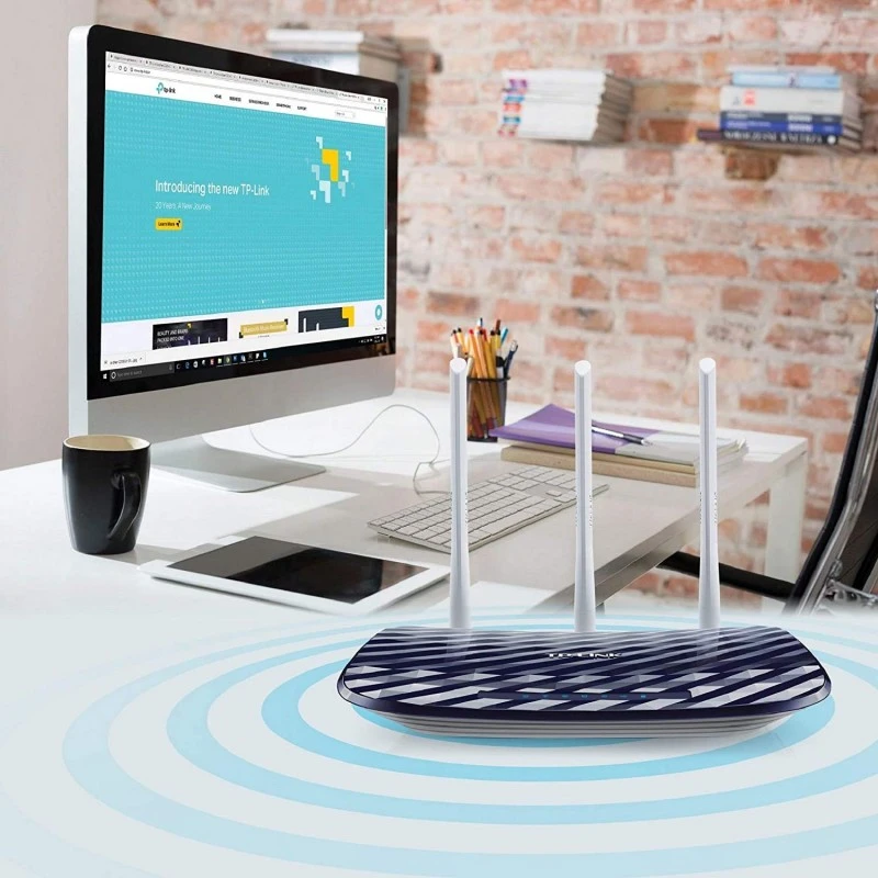 TP-Link AC750 Dual Band Wireless Cable Router, 4 10/100 LAN + 10/100 WAN Ports, Support Guest Network and Parental Control, 750Mbps Speed Wi-Fi, 3 Antennas (Archer C20) Blue, 2.4 GHz TP-Link AC750 Dual Band Wireless Cable Router, 4 10/100 LAN + 10/100 WAN Ports, Support Guest Network and Parental Control, 750Mbps Speed Wi-Fi, 3 Antennas (Archer C20) Blue, 2.4 GHz