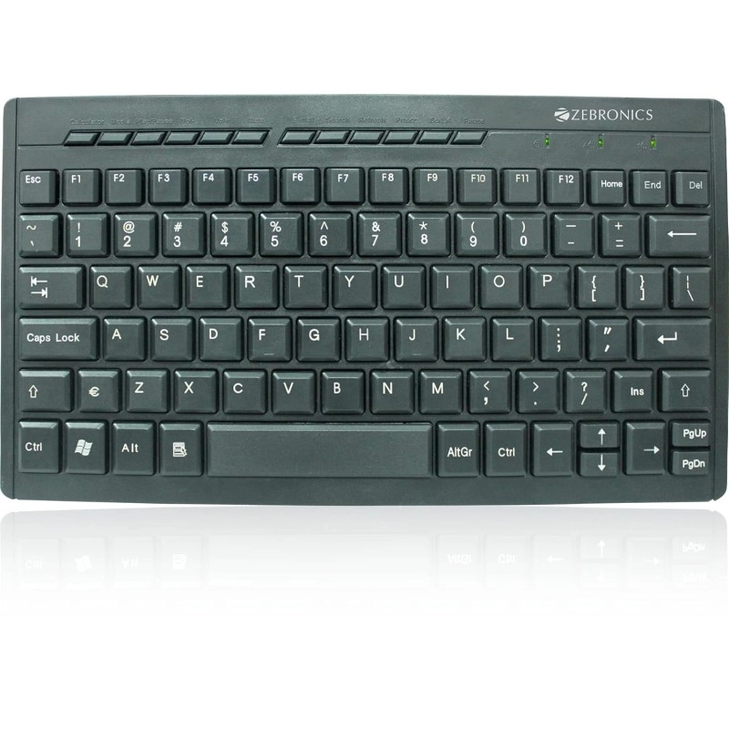 Zebronics ZEB-K04 Mini Multimedia USB Wired Keyboard with 96 UV Coated Keys, Slim & Compact, for PC/Mac Zebronics ZEB-K04 Mini Multimedia USB Wired Keyboard with 96 UV Coated Keys, Slim & Compact, for PC/Mac