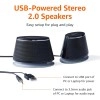 amazon basics 5 Watt Usb-Powered Pc Computer Speakers With Dynamic Sound | Black