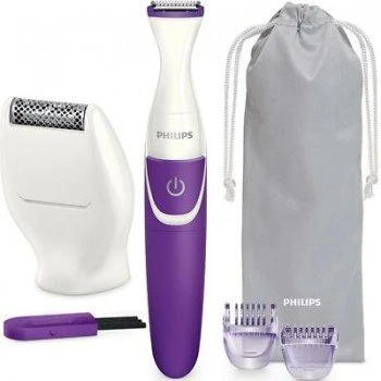 "Philips Body Trimmer for Women – Skin-Friendly Grooming Tool with Rounded Tips | 2-in-1 Trim & Shave | Safe for Arms, Legs & Body"