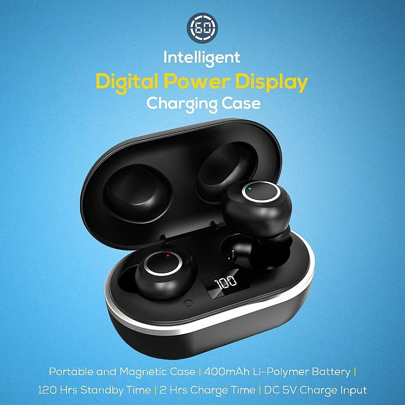 pTron Bassbuds Jets Headphone, True Wireless Bluetooth 5.0 (Black) pTron Bassbuds Jets Headphone, True Wireless Bluetooth 5.0 (Black)
