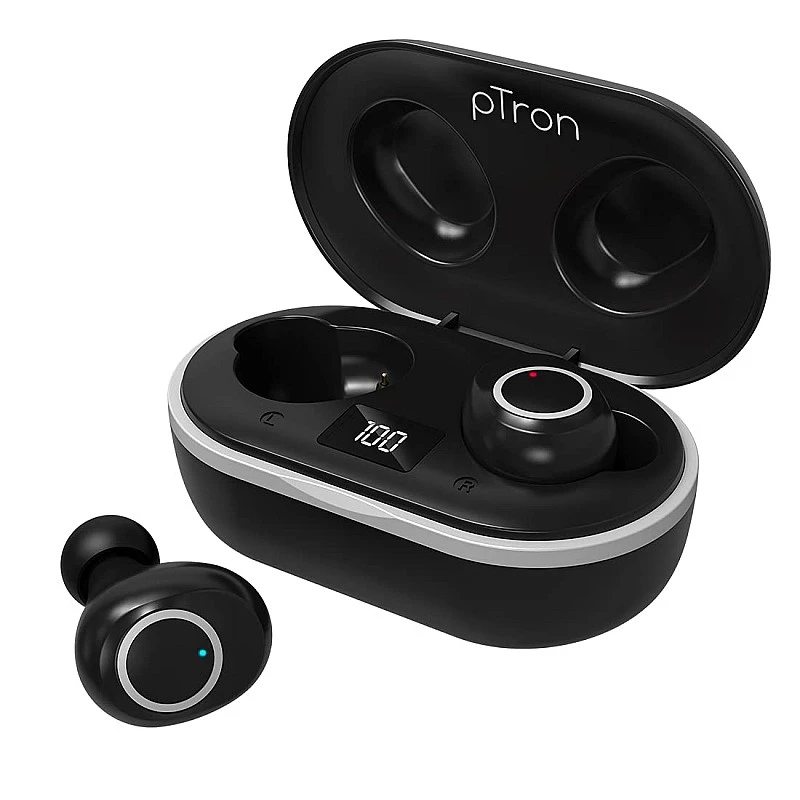pTron Bassbuds Jets Headphone, True Wireless Bluetooth 5.0 (Black) pTron Bassbuds Jets Headphone, True Wireless Bluetooth 5.0 (Black)