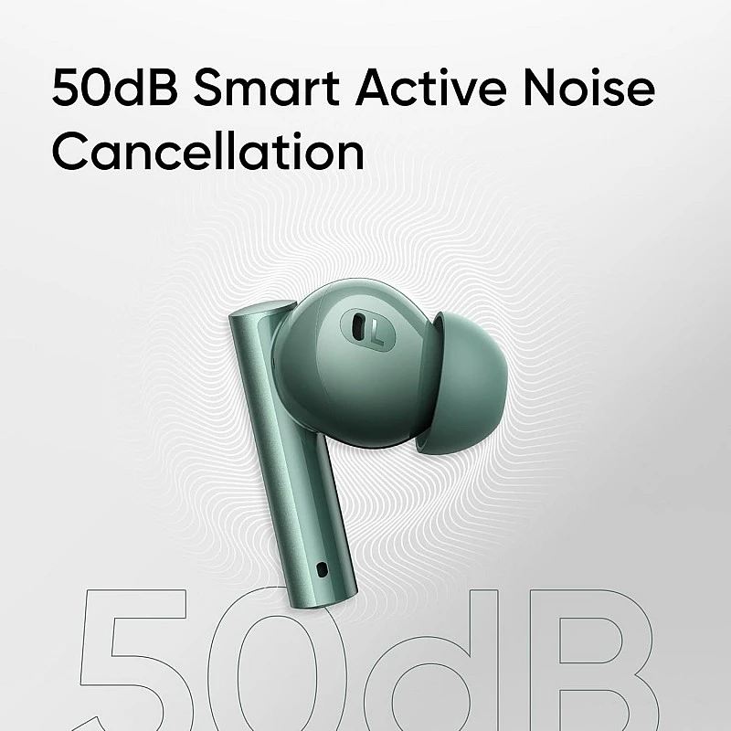 realme Buds Air 6 TWS in Ear Earbuds with 12.4 Mm Deep Bass Driver, 40 Hours Play Time, Fast Charge,50 Db ANC,Lhdc 5.0, 55 Ms Low Latency, Ip55 Dust & Water Resistant, Bluetooth V5.3 (Forrest Green) realme Buds Air 6 TWS in Ear Earbuds with 12.4 Mm Deep Bass Driver, 40 Hours Play Time, Fast Charge,50 Db ANC,Lhdc 5.0, 55 Ms Low Latency, Ip55 Dust & Water Resistant, Bluetooth V5.3 (Forrest Green)