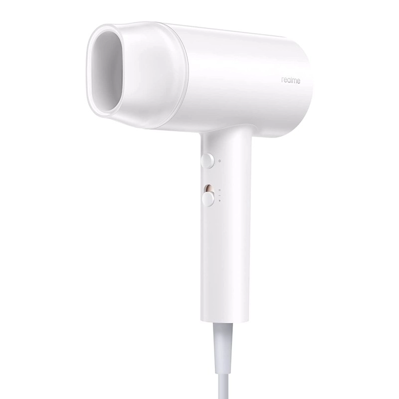 Realme hair dryer 1400watts with ionic technology dual temperature speed settings white Realme hair dryer 1400watts with ionic technology dual temperature speed settings white