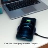 Ambrane Fast Wireless Charger, 10W Output, Qi Wireless Charging Pad, LED Indicator for Charging, Compact and Sleek Design (WC-38, Black), Normal Ambrane Fast Wireless Charger, 10W Output, Qi Wireless Charging Pad, LED Indicator for Charging, Compact and Sleek Design (WC-38, Black), Normal