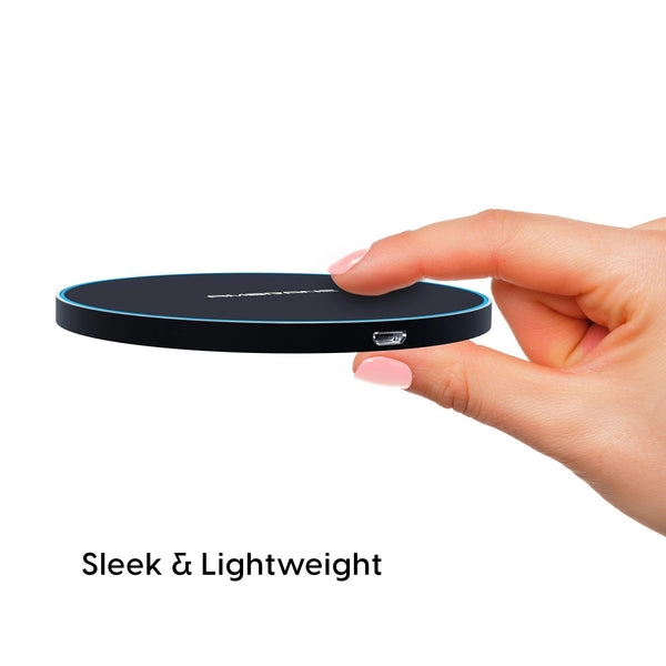 Ambrane Fast Wireless Charger, 10W Output, Qi Wireless Charging Pad, LED Indicator for Charging, Compact and Sleek Design (WC-38, Black), Normal Ambrane Fast Wireless Charger, 10W Output, Qi Wireless Charging Pad, LED Indicator for Charging, Compact and Sleek Design (WC-38, Black), Normal