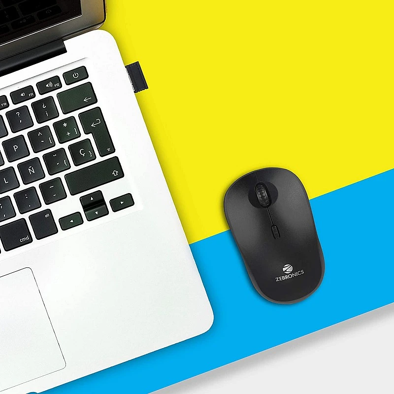 Zebronics Zeb-Bold 2.4GHz Wireless Optical Mouse with High Precision Zebronics Zeb-Bold 2.4GHz Wireless Optical Mouse with High Precision