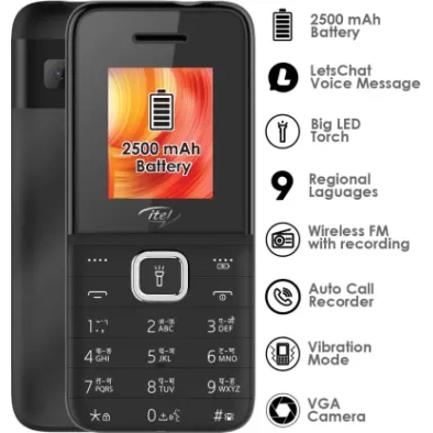 Itel Power 110 Neo 2500mAh battery Keypad Mobile Black