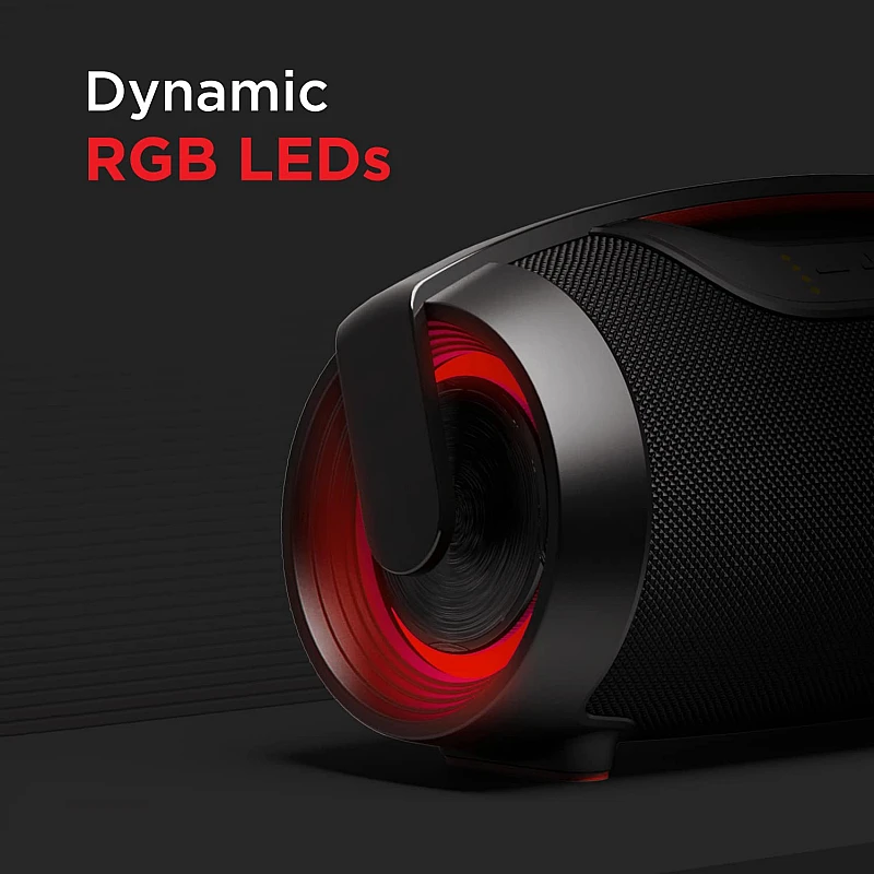 boAt Stone 1450 Portable Wireless Speaker with 40W RMS boAt Signature Sound, RGB LEDs (Black Storm) boAt Stone 1450 Portable Wireless Speaker with 40W RMS boAt Signature Sound, RGB LEDs (Black Storm)