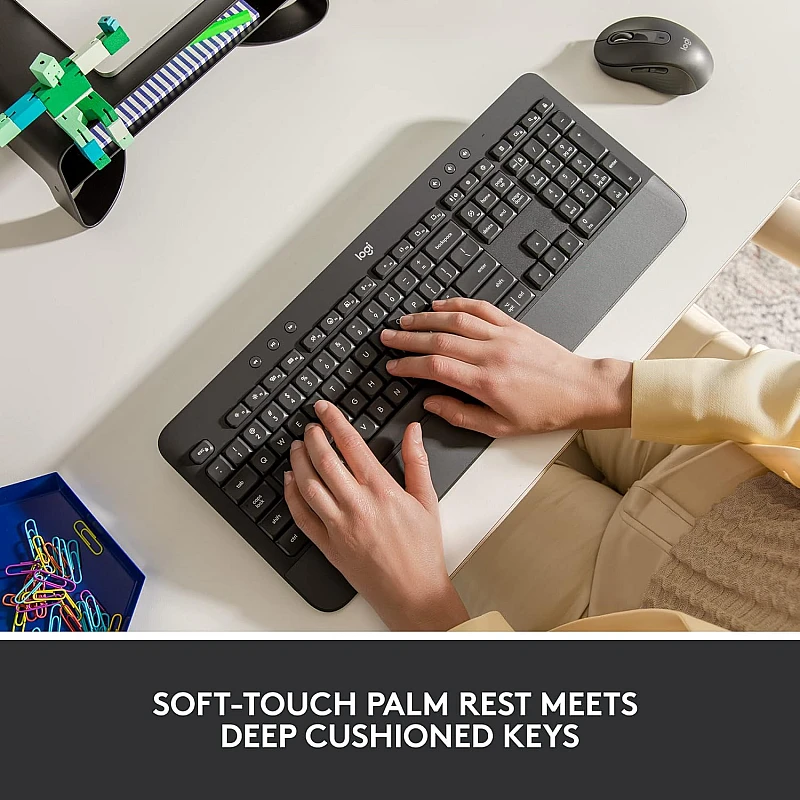 Logitech Signature K650 Wireless Keyboard with Wrist Rest, Full-Size, USB Receiver Black Logitech Signature K650 Wireless Keyboard with Wrist Rest, Full-Size, USB Receiver Black