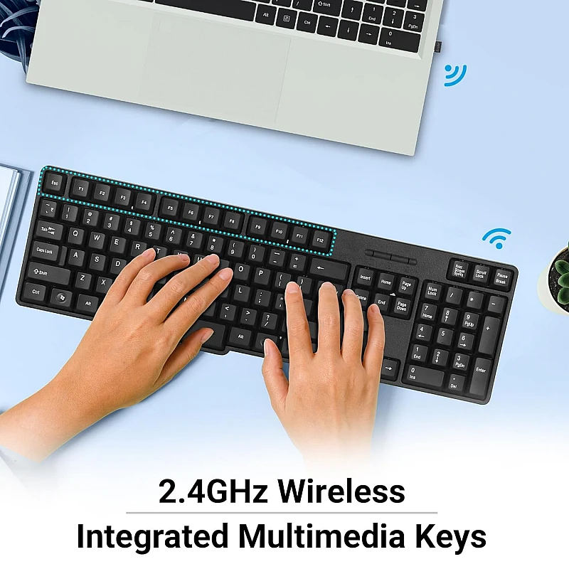 Zebronics Zeb-Companion 107 Wireless Keyboard and Mouse Combo with Nano Receiver Zebronics Zeb-Companion 107 Wireless Keyboard and Mouse Combo with Nano Receiver