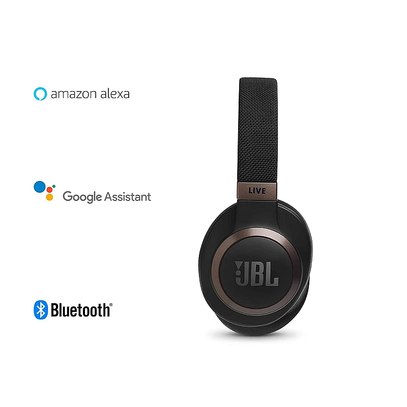JBL Live 650BTNC by Harman, Active Noise Cancelling Over Ear Headphones with Mic, Quick Charge, Dual Pairing Black JBL Live 650BTNC by Harman, Active Noise Cancelling Over Ear Headphones with Mic, Quick Charge, Dual Pairing Black