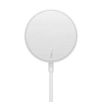 Belkin Magnetic Wireless Charger (Power Supply Not Included) Compatible with MagSafe with 6W) White