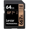 Lexar Professional 667X 64GB SDXC UHS-I/U3 Card 