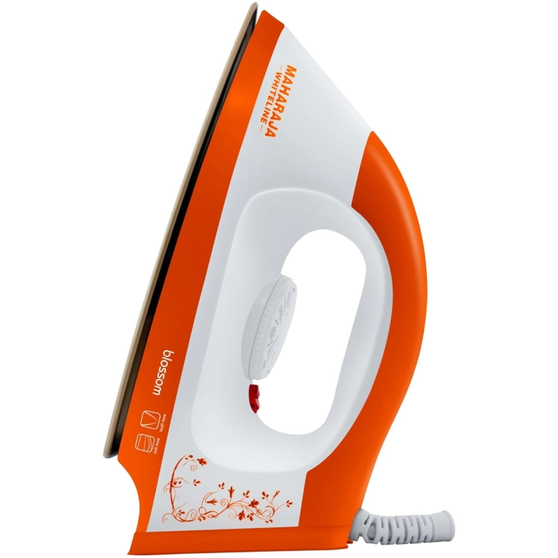 Maharaja Whiteline Blossom DI-114 1000-Watt Dry Iron (Saffron/White) Maharaja Whiteline Blossom DI-114 1000-Watt Dry Iron (Saffron/White)