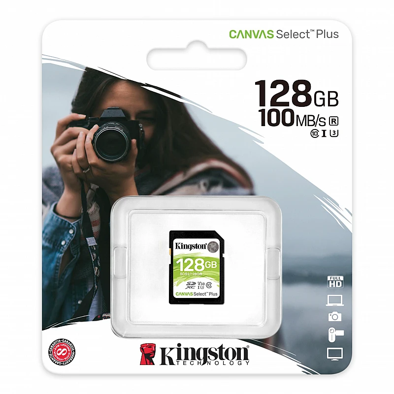 Kingston Canvas Select 128GB SDHC Class 10 SD Memory Card UHS-I 80MB/s R Flash Memory Card (SDS/128GB) Kingston Canvas Select 128GB SDHC Class 10 SD Memory Card UHS-I 80MB/s R Flash Memory Card (SDS/128GB)