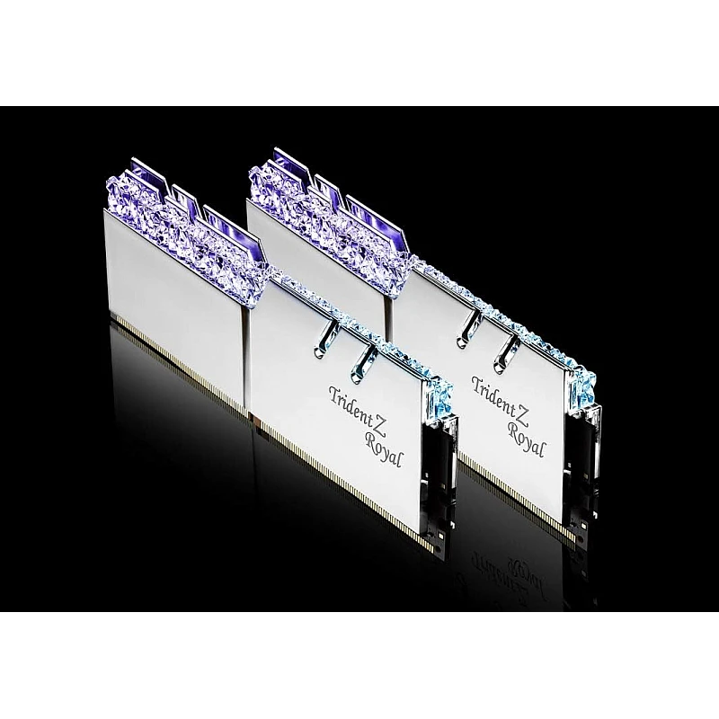 G.Skill 16GB DDR4 Trident Z Royal Silver 3200Mhz PC4-25600 CL16 1.35V Dual Channel Kit (2x8GB) G.Skill 16GB DDR4 Trident Z Royal Silver 3200Mhz PC4-25600 CL16 1.35V Dual Channel Kit (2x8GB)