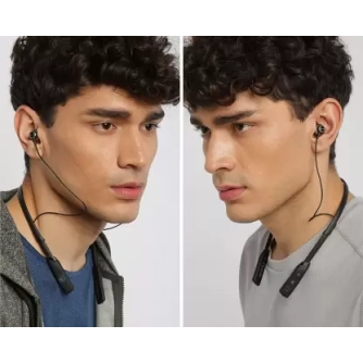 Wings Infinity Latest Bluetooth Wireless Neckband Earphones Headphones with Voice Assistant Black