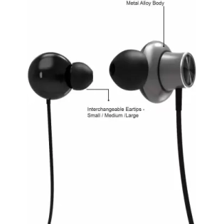 Wings Infinity Latest Bluetooth Wireless Neckband Earphones Headphones with Voice Assistant Black