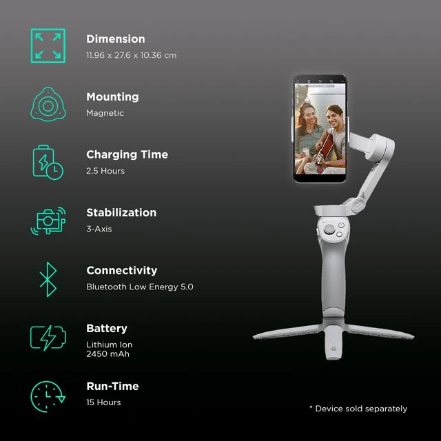 DJI OM 4 SE - Handheld 3-Axis Smartphone Gimbal Stabilizer 