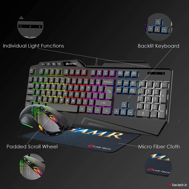 Live Tech GamR Gaming RGB Keyboard Mouse Live Tech GamR Gaming RGB Keyboard Mouse
