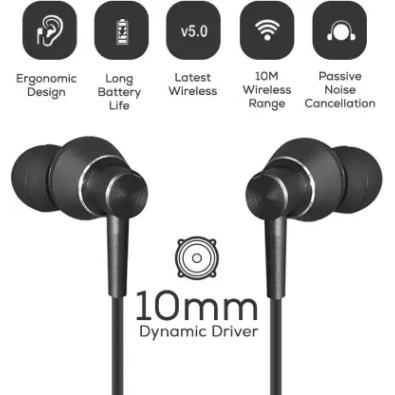 PTron InTunes Classic Bluetooth Headset (Black, Grey, In the Ear)