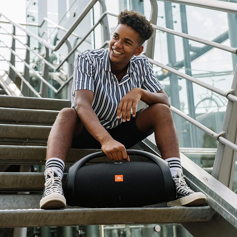 JBL Boombox, Wireless Portable Bluetooth Speaker with Massive 24Hrs Playtime, Monstrous Sound JBL Boombox, Wireless Portable Bluetooth Speaker with Massive 24Hrs Playtime, Monstrous Sound