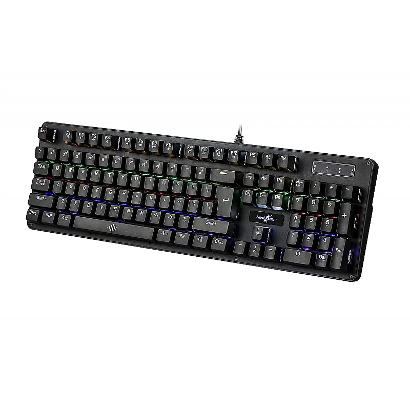 Redgear Shadow Amulet Mechanical Keyboard with Clicky Blue Switch, Rainbow LED Modes Redgear Shadow Amulet Mechanical Keyboard with Clicky Blue Switch, Rainbow LED Modes